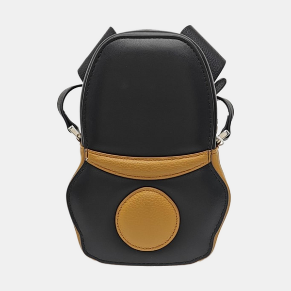 Calfskin Shoulder Bag Mini Brown