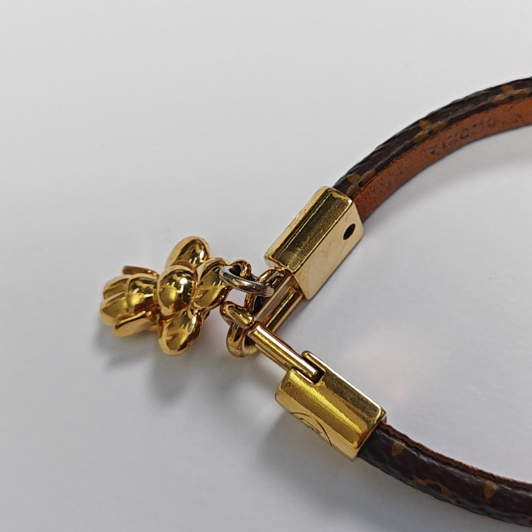 Coated Canvas Brown Bangle