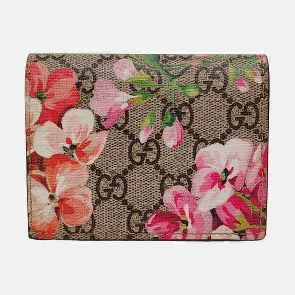 GG Blooms Monogram Coated Canvas Beige Wallet