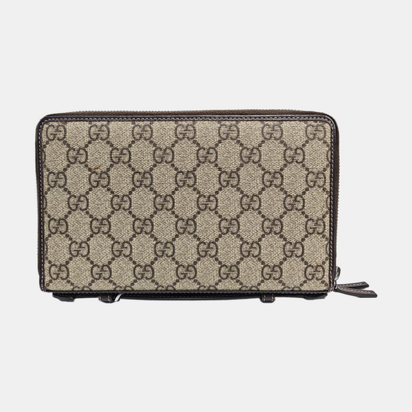 GG Supreme Monogram Coated Canvas Brown