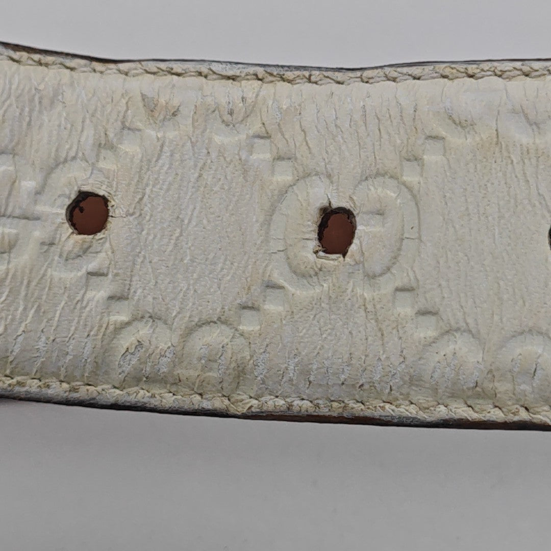 Leather Belt White
