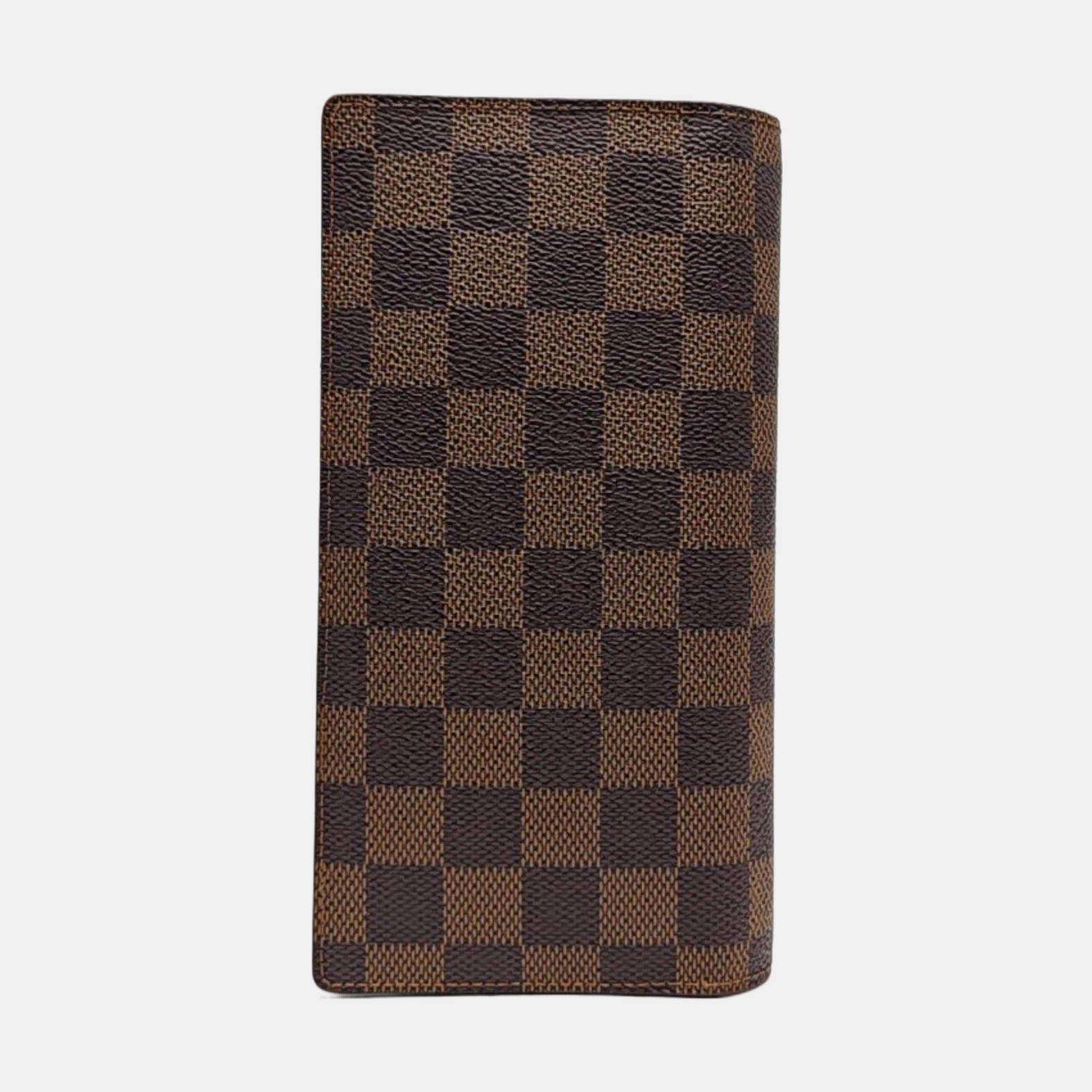 BRAZZA Damier Ebene Coated Canvas Brown Wallet