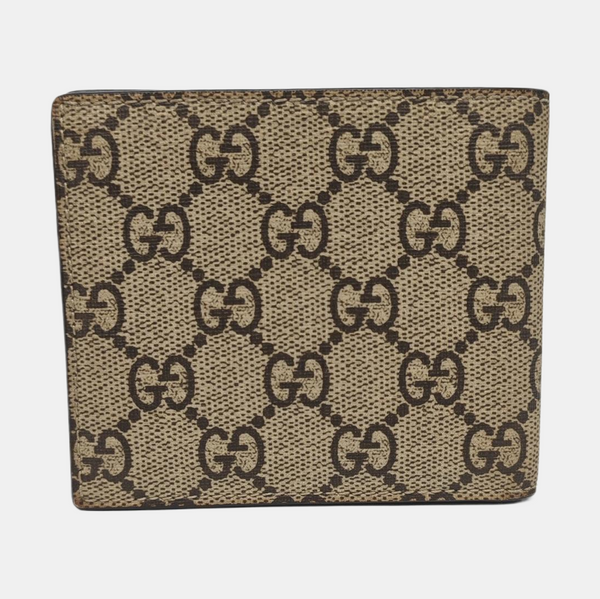 GG Supreme Monogram Coated Canvas Brown Wallet