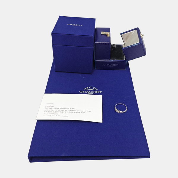 Jeux De Liens 18k White Gold Silver Ring EU 50