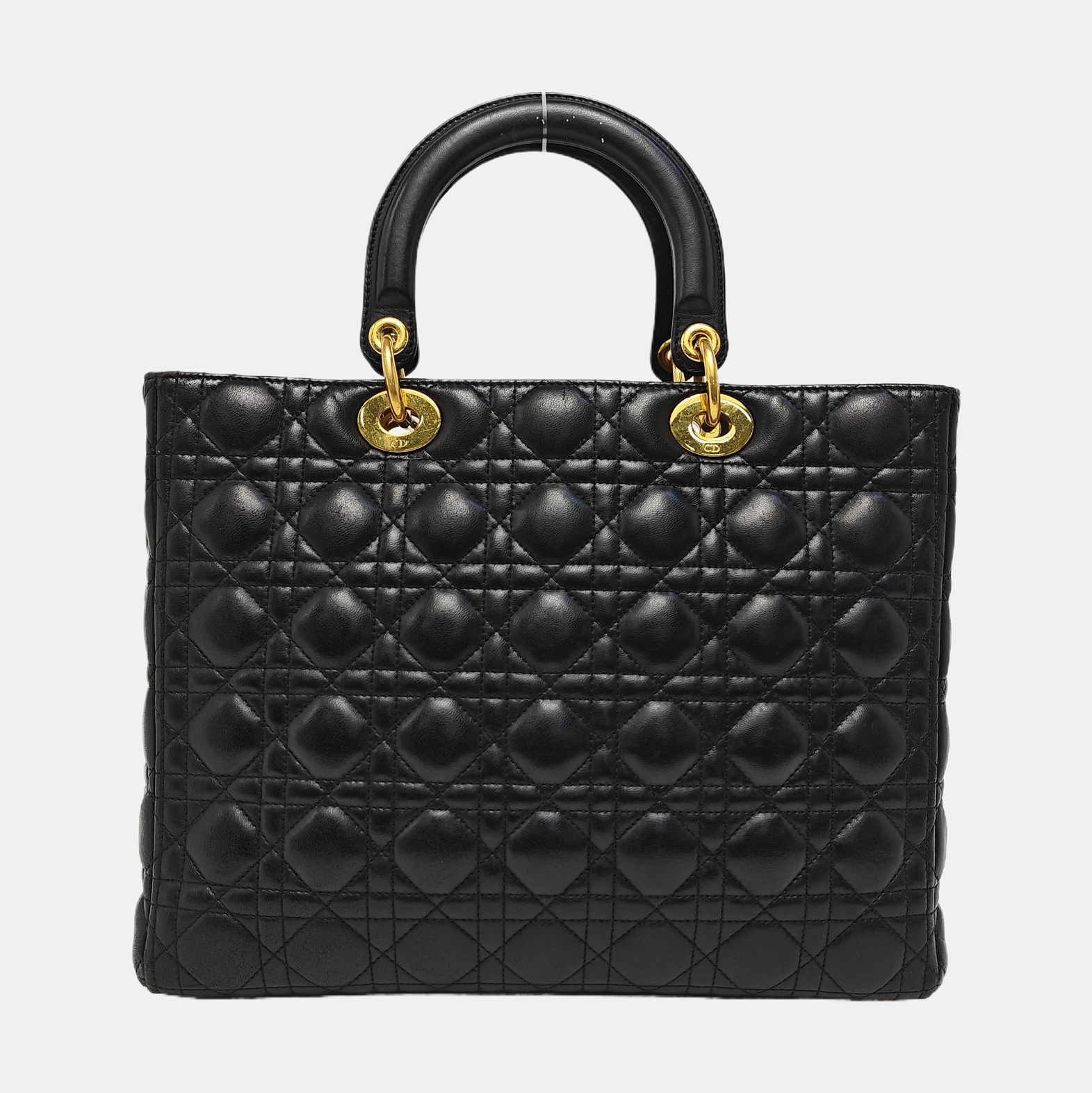 Lady Dior Large Cannage Lambskin Black