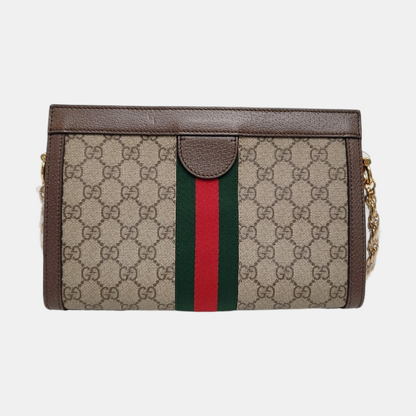 Authenticated pre-owned  Ophidia Medium Monogram Coated Canvas Beige - Shoulder Bag at Looply