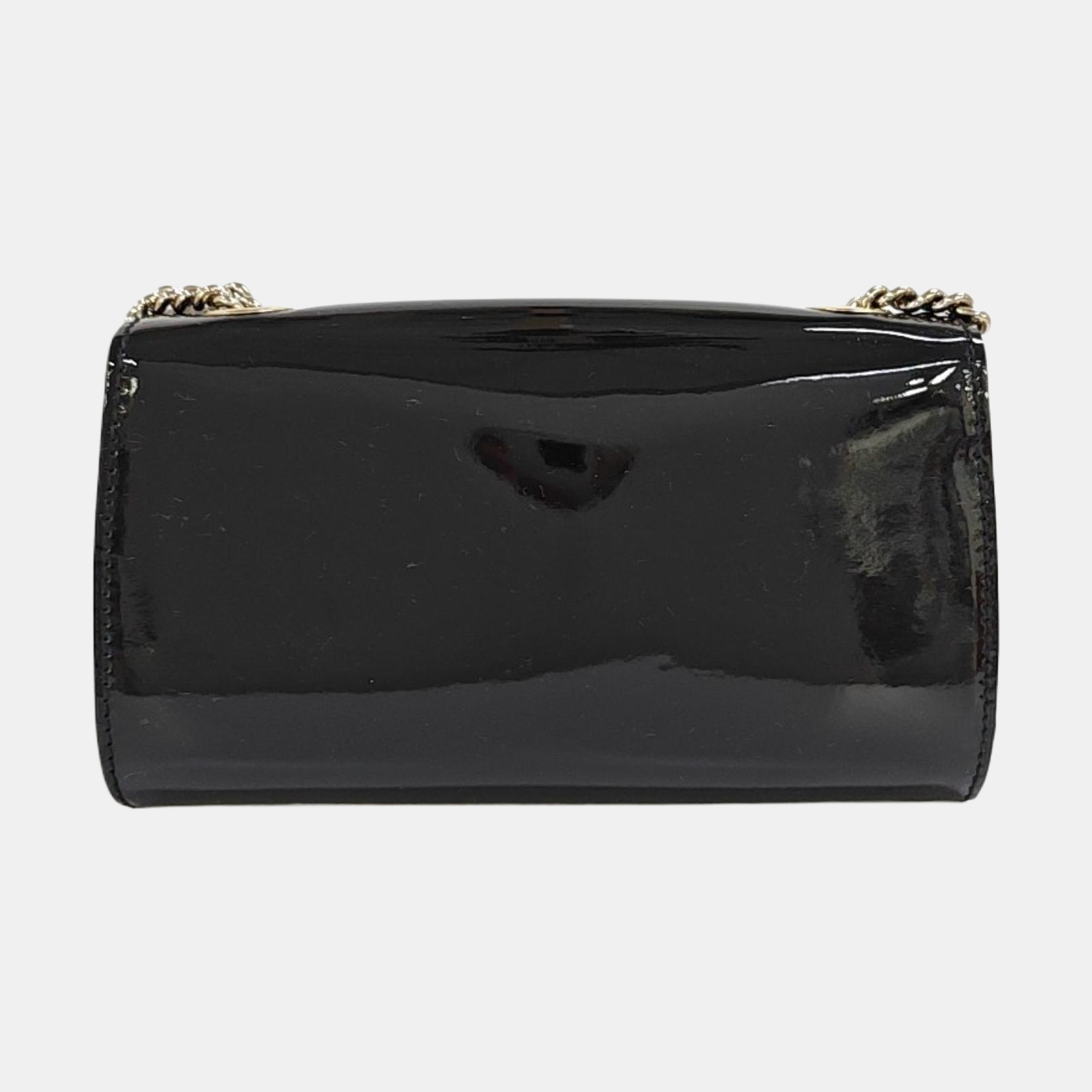 Emily Chain Small Patent Leather Black