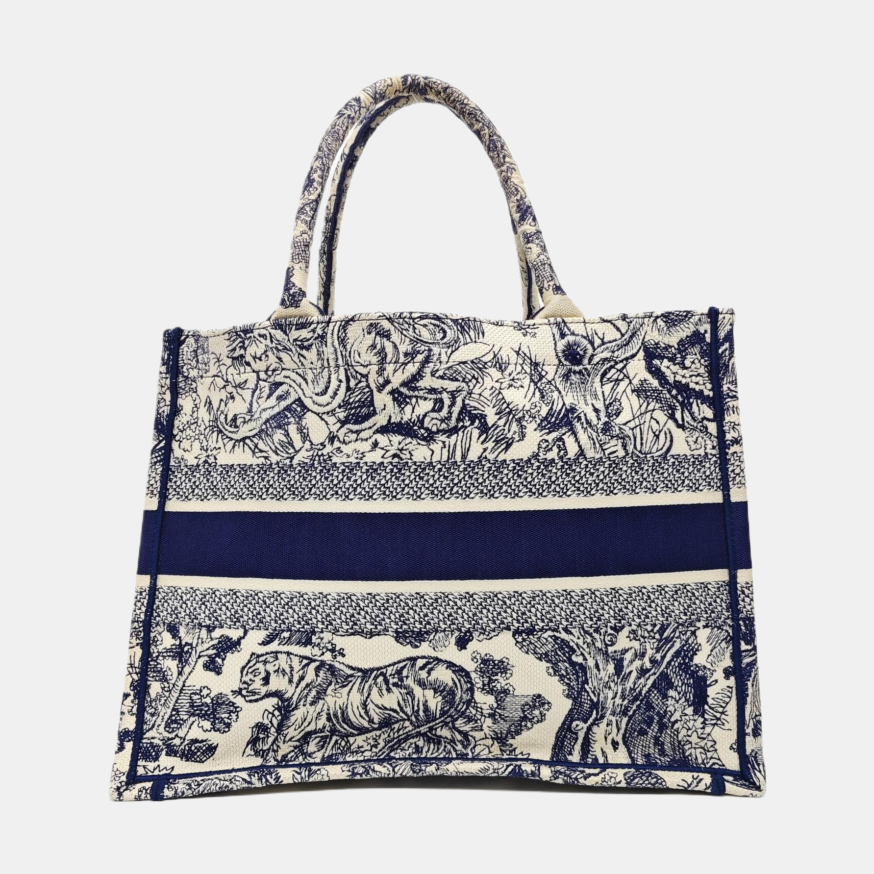 Authenticated pre-owned  Book Tote Medium Canvas Blue - Tote Bag at Looply