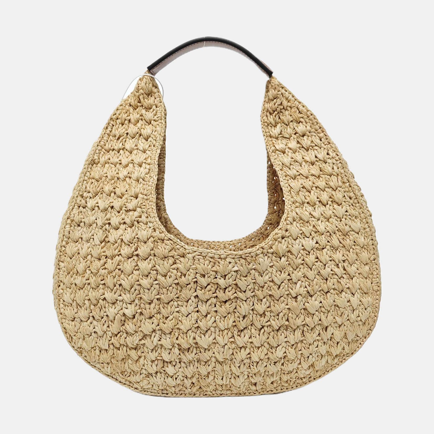 Straw Top Handle Bag Beige