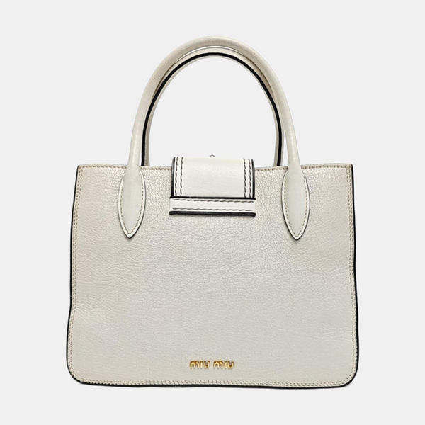 Miu Lady Calfskin White