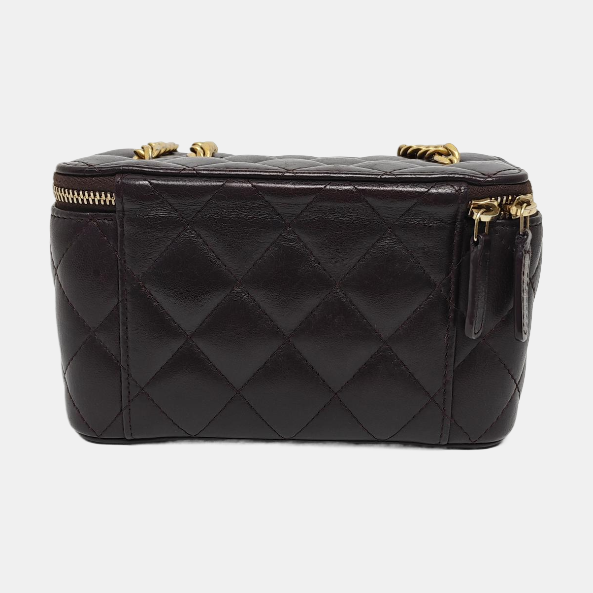 Authenticated pre-owned  VANITY CASE Quilted Lambskin Black - Crossbody Bag at Looply