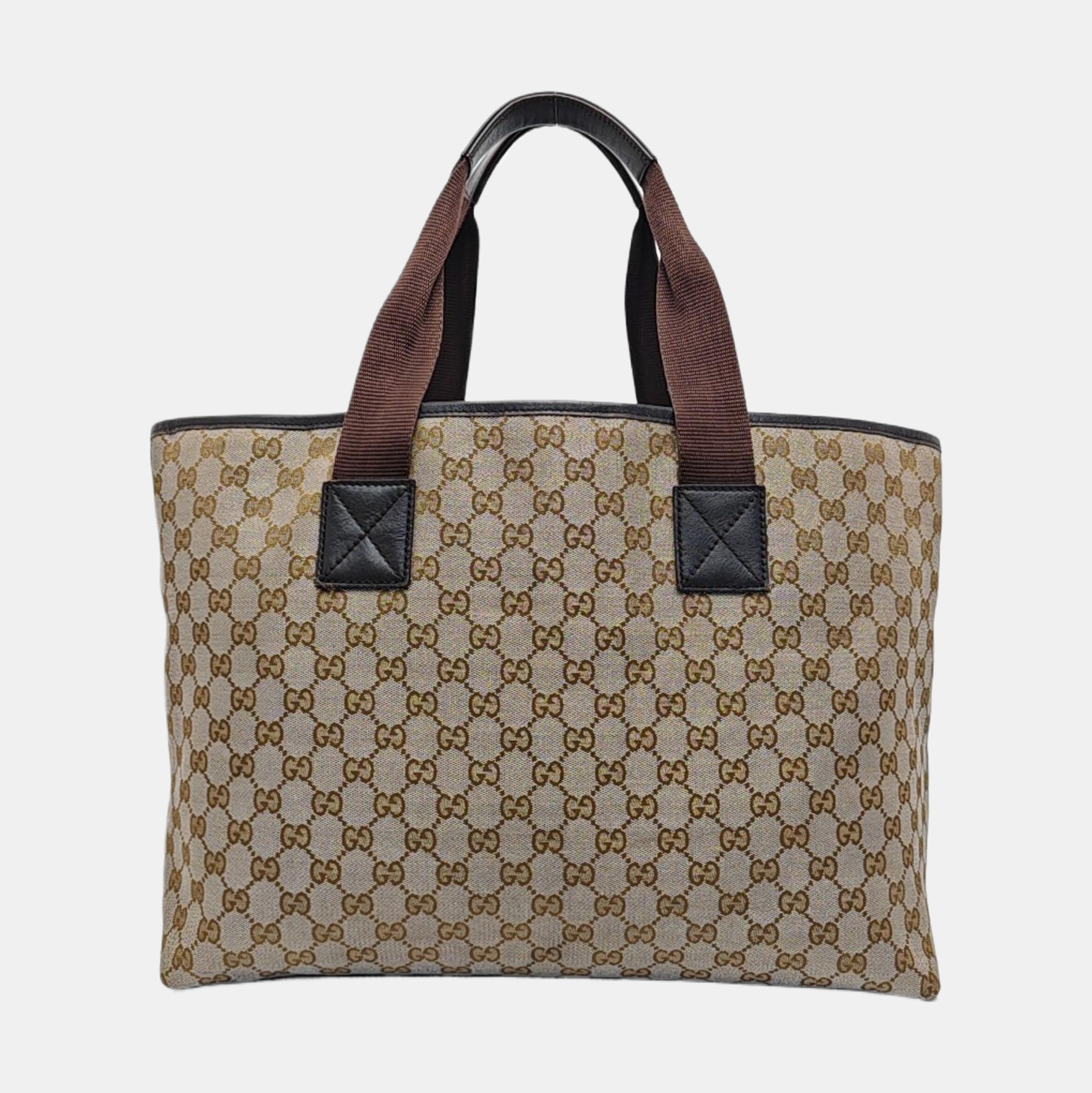 Monogram Canvas Top Handle Bag Brown