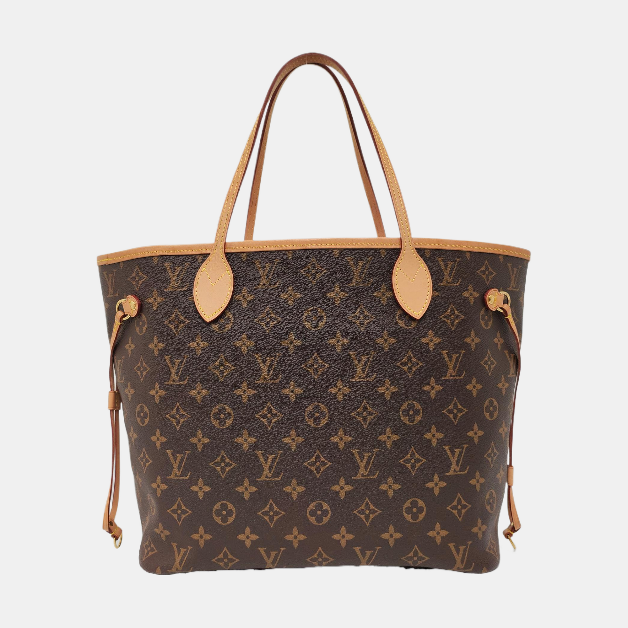 Authenticated pre-owned  NEVERFULL MM Monogram Coated Canvas Brown - Tote Bag at Looply