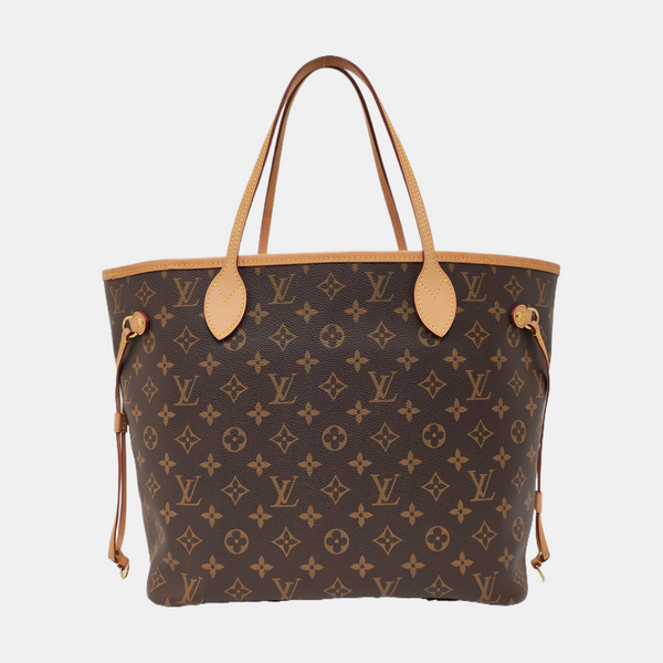 Authenticated pre-owned  NEVERFULL MM Monogram Coated Canvas Brown - Tote Bag at Looply