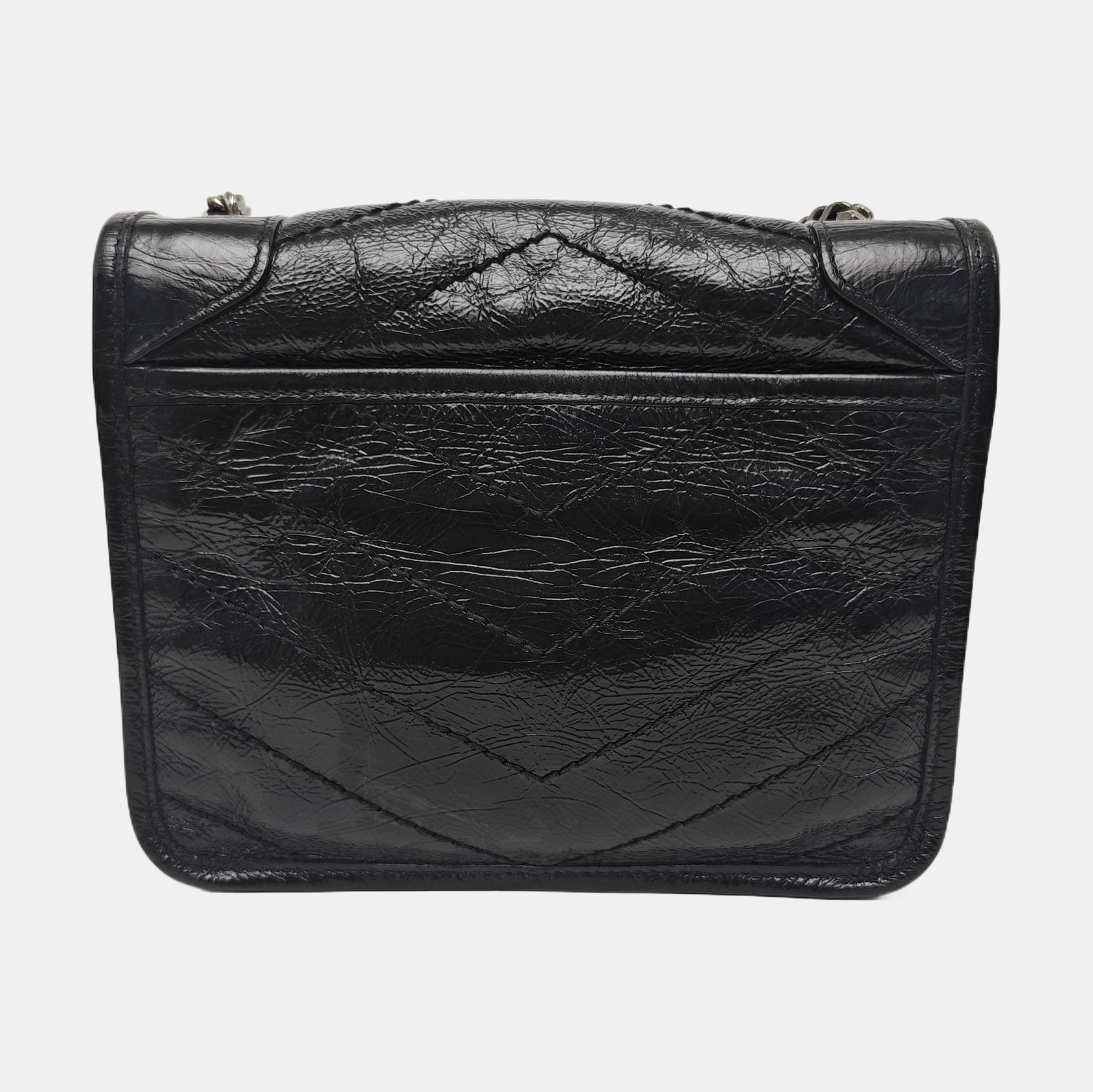 NIKI Mini Chevron Calfskin Black