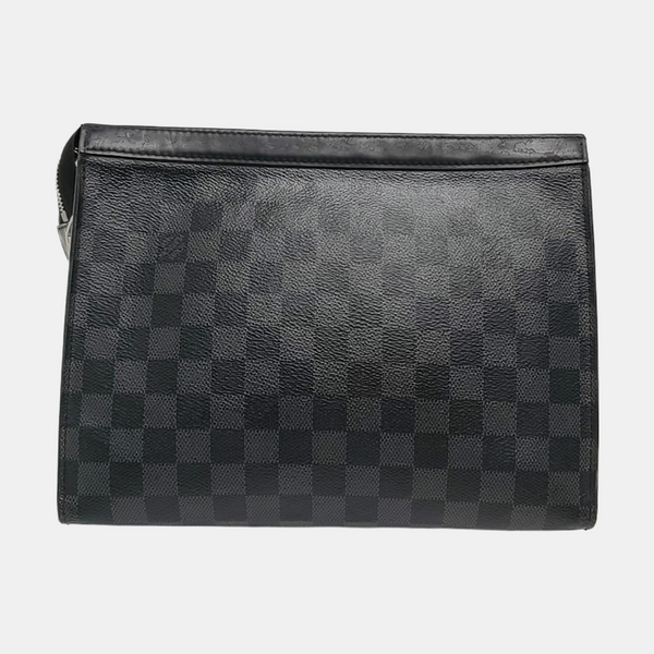 Pochette Voyag MM Damier Graphite Coated Canvas Gray
