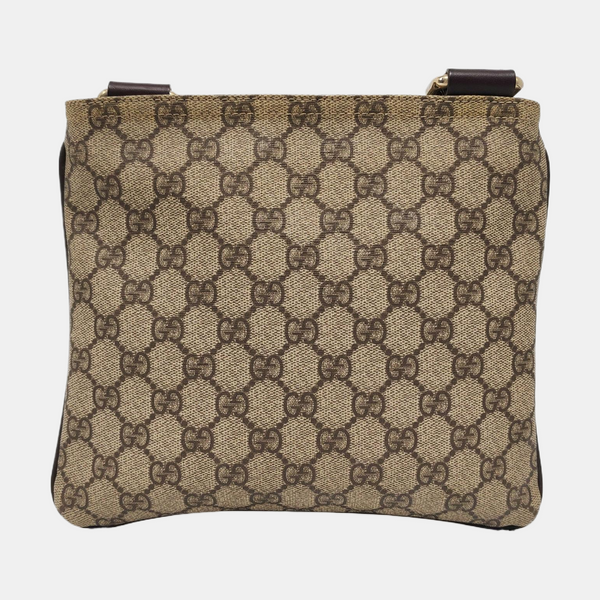 Monogram Coated Canvas Crossbody Bag Beige