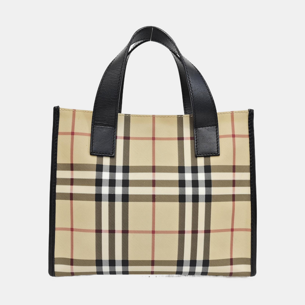 Coated Canvas Top Handle Bag Multicolor