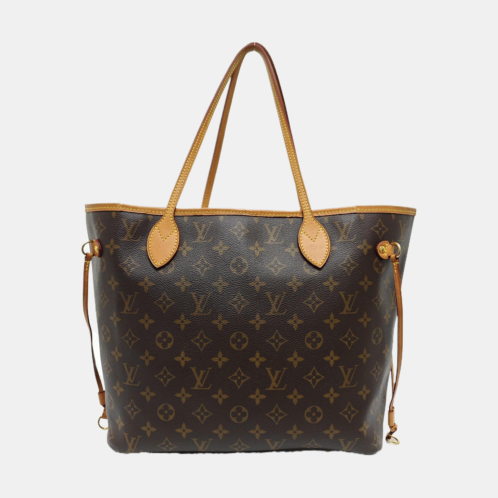 NEVERFULL MM Monogram Coated Canvas Brown