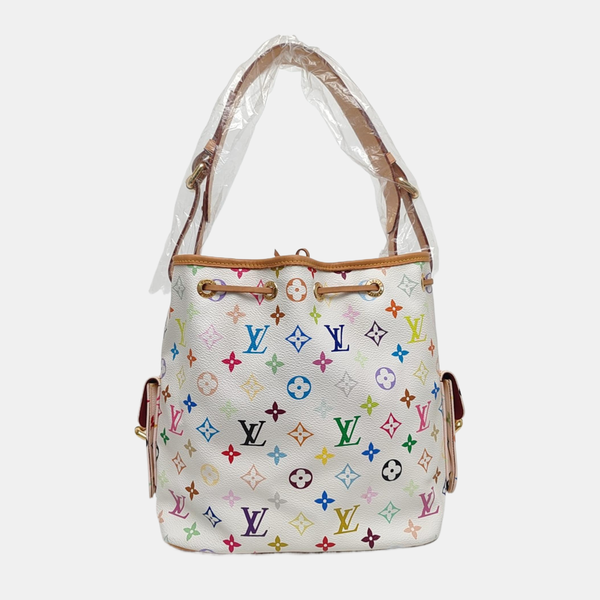 NÉONOÉ MM Monogram Coated Canvas White