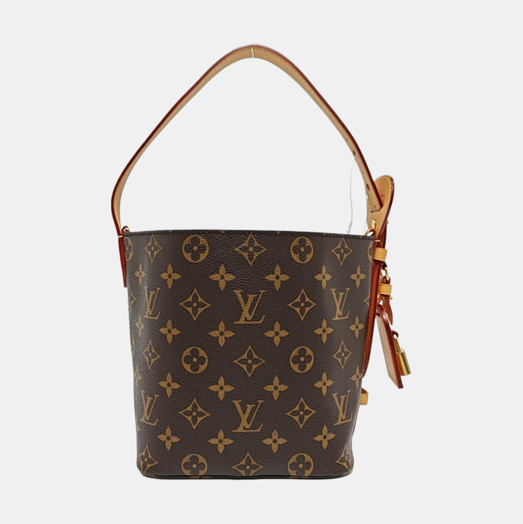ALL IN BB Monogram Coated Canvas Brown