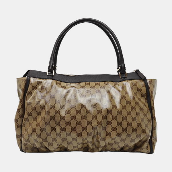 D Gold Monogram Coated Canvas Brown