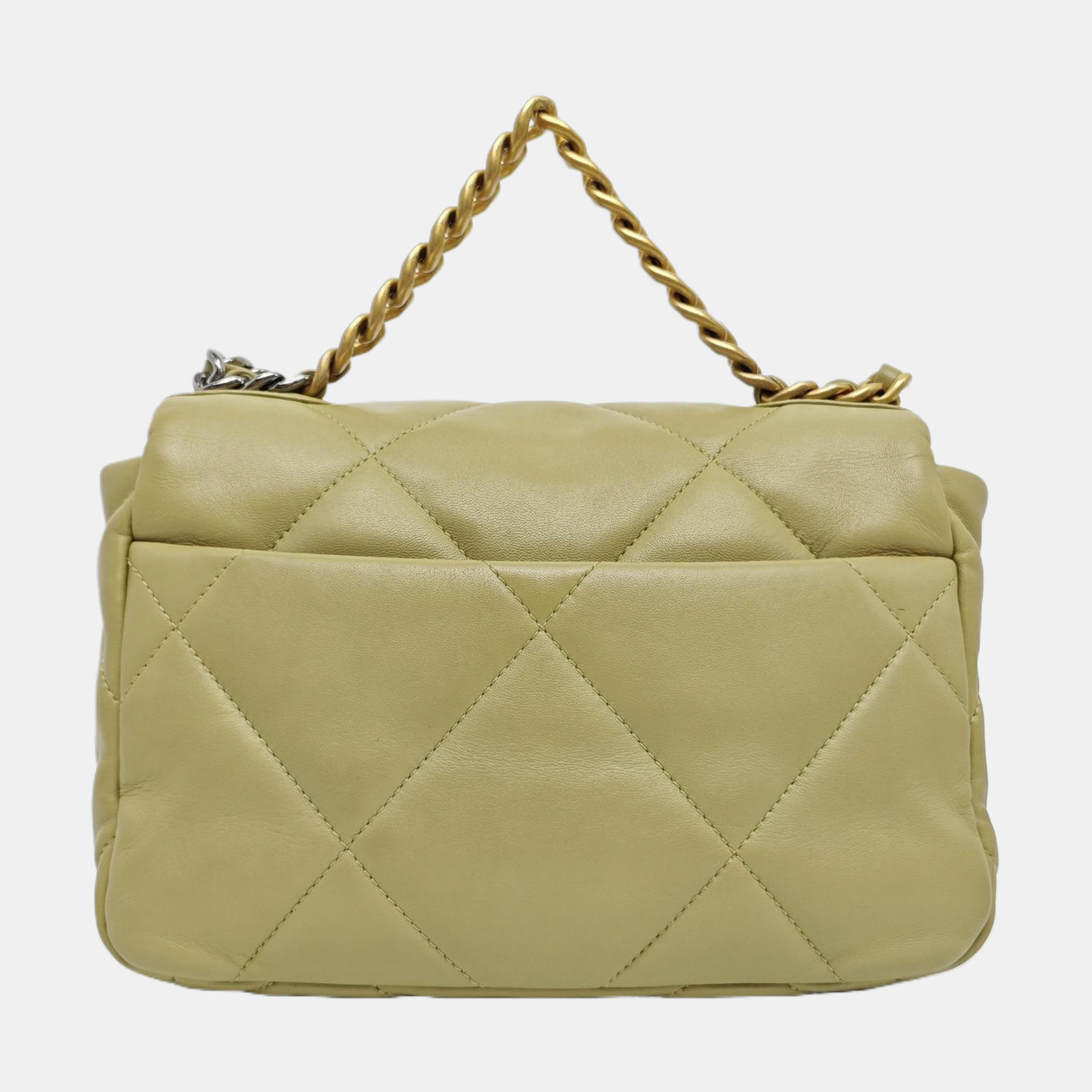 CHANEL 19 Small Quilted Lambskin Green
