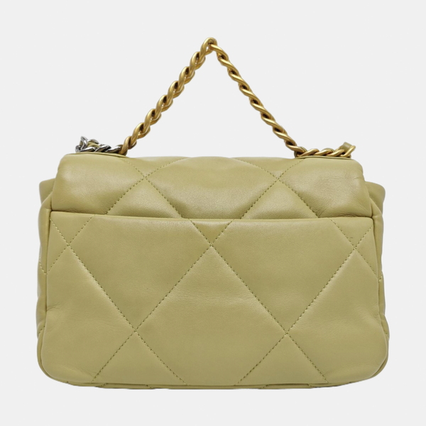 CHANEL 19 Small Quilted Lambskin Green