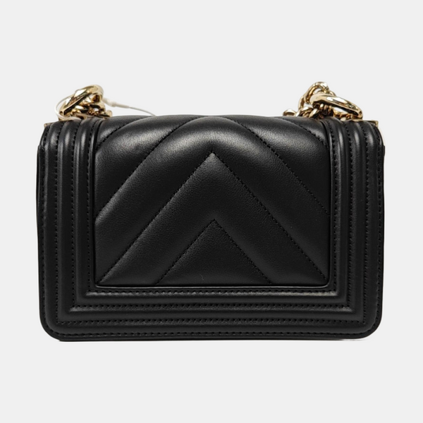 Authenticated pre-owned  BOY CHANEL Small Chevron, Quilted Calfskin Black - Shoulder Bag at Looply