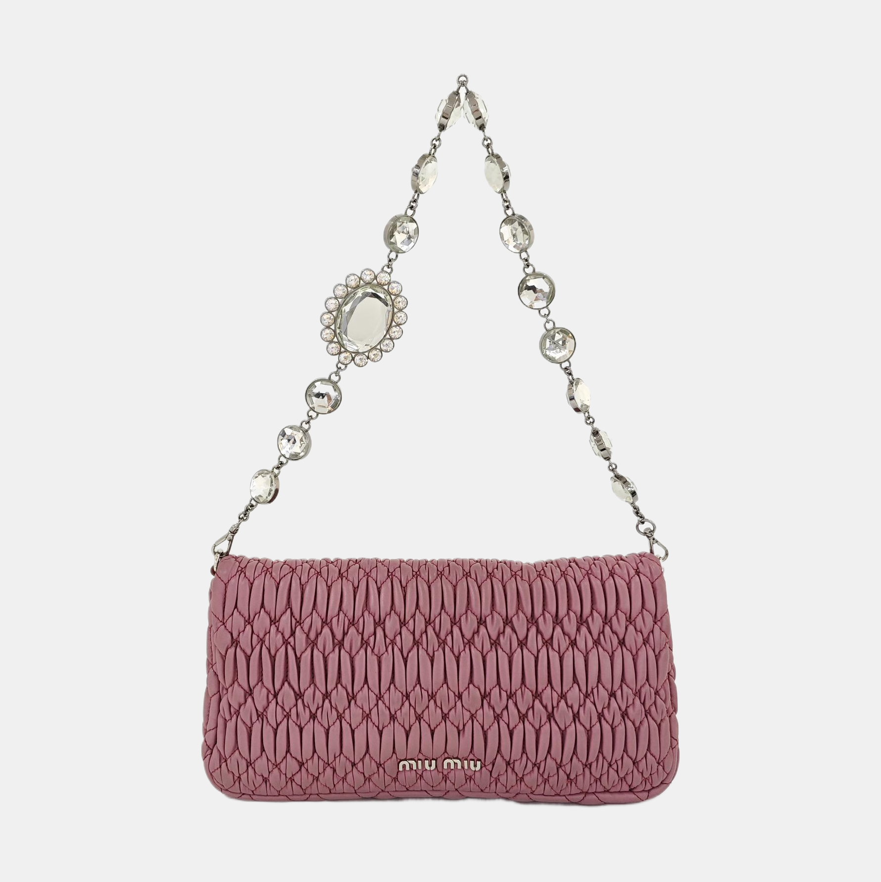 Crystal Quilted Lambskin Pink
