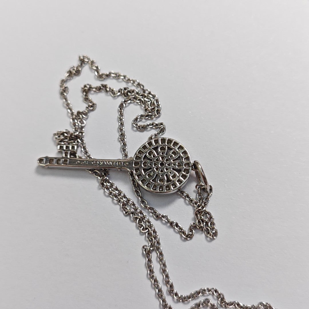 18k White Gold Silver Necklace