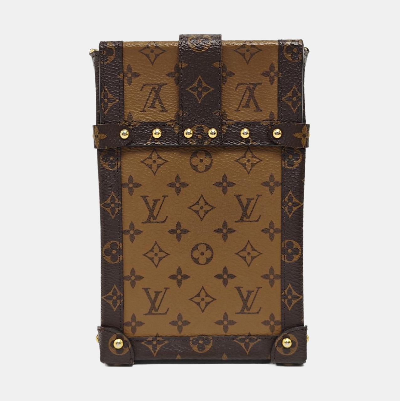 TRUNK Monogram Coated Canvas Brown