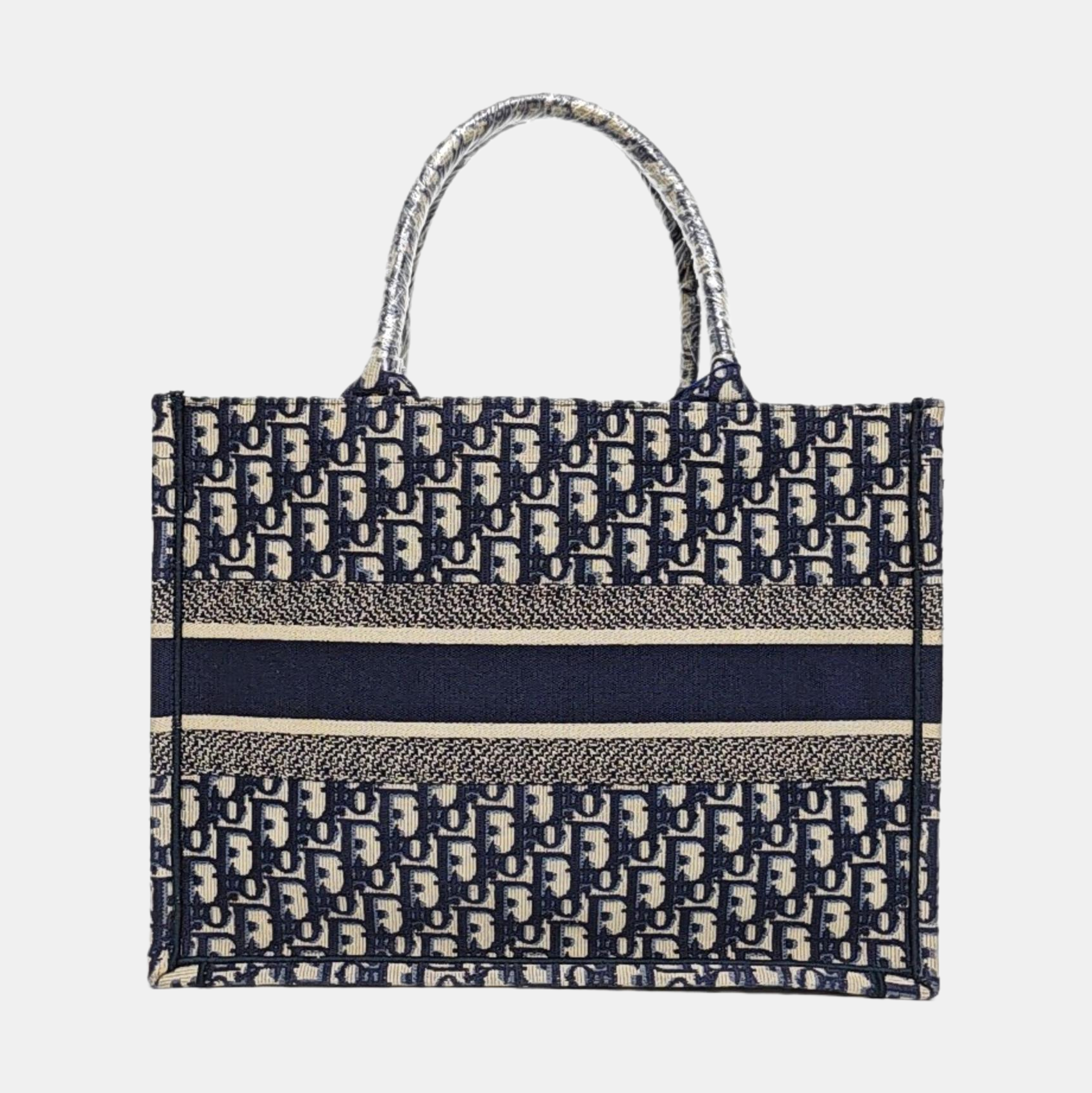 Book Tote Medium Oblique Canvas Blue