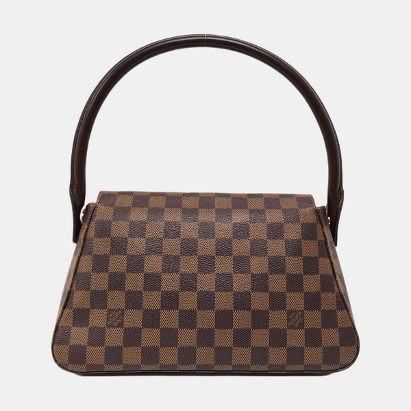 LOOPING PM Damier Ebene Coated Canvas Brown