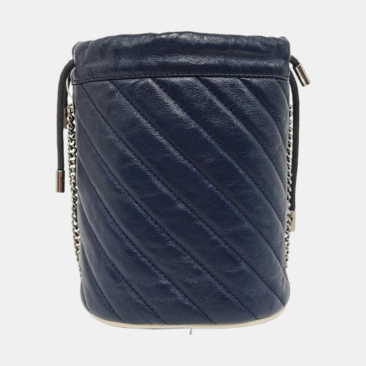 GG Marmont Minibolsa de piel acolchada azul