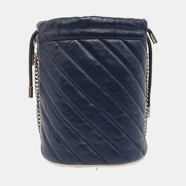 GG Marmont Minibolsa de piel acolchada azul