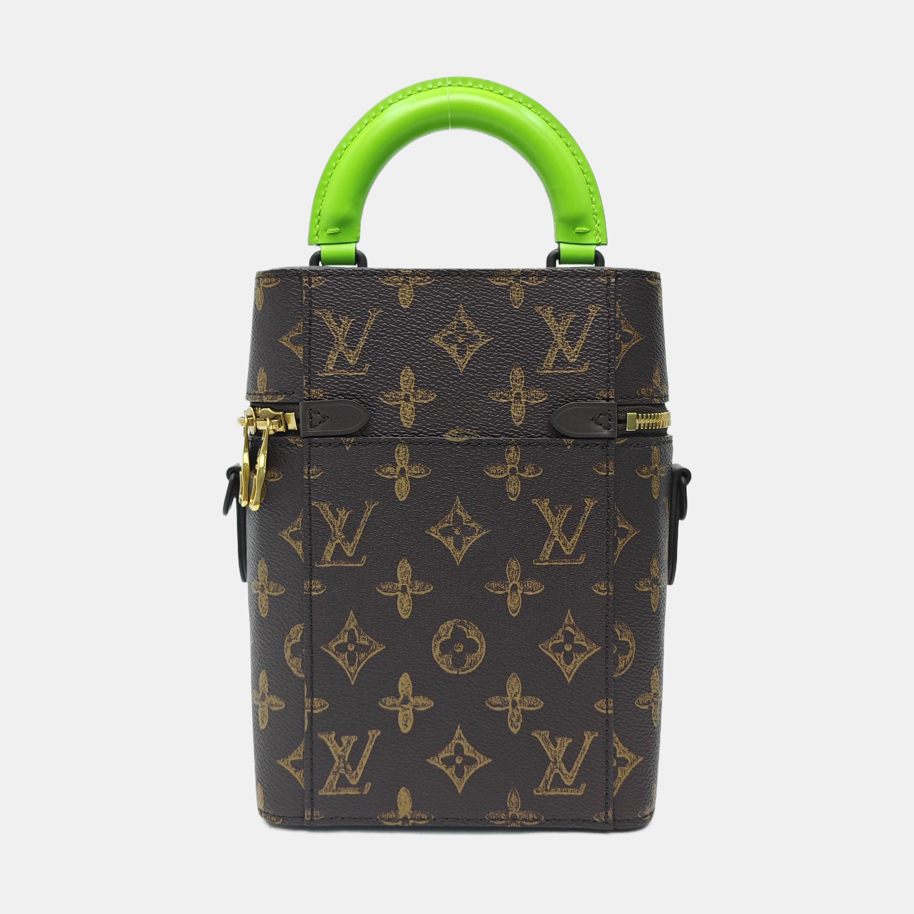 VERTICAL BOX TRUNK Monogram Coated Canvas Brown