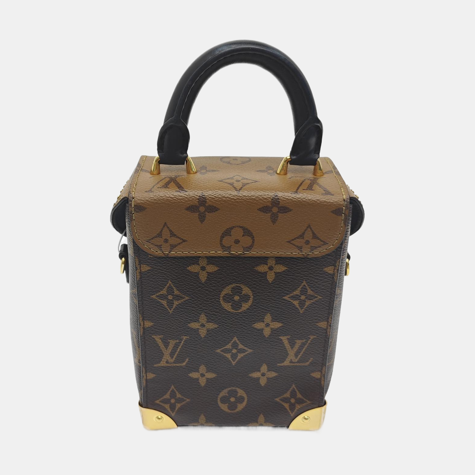 CAMERA BOX Monogram Coated Canvas Brown