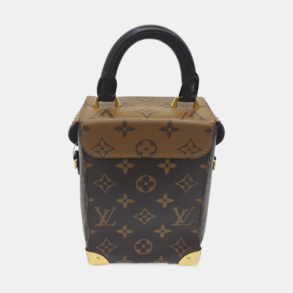 CAMERA BOX Monogram Coated Canvas Brown