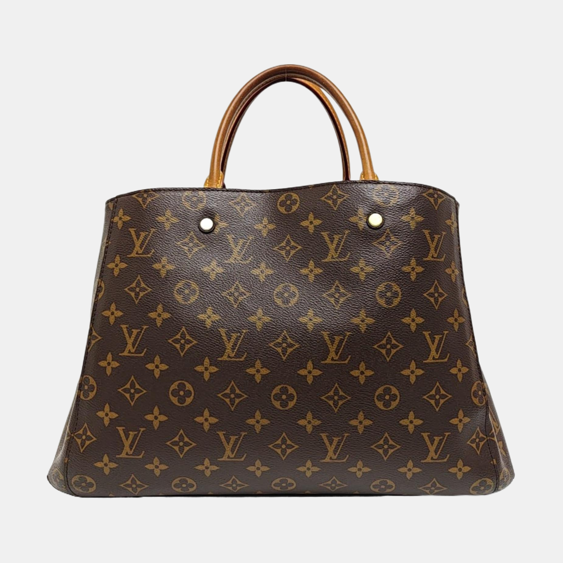 MONTAIGNE GM Monogram Coated Canvas Brown