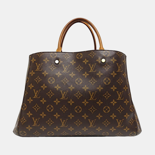 MONTAIGNE GM Monogram Coated Canvas Brown