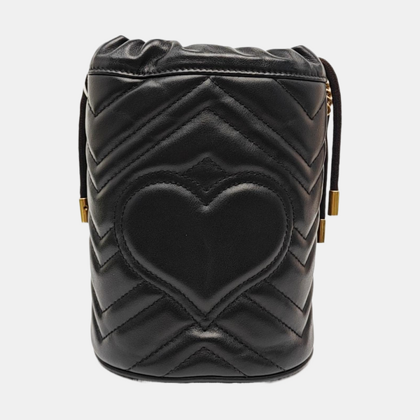 GG Marmont Mini Quilted Calfskin Black