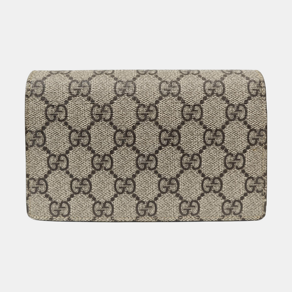 Dionysus Super Mini Monogram Coated Canvas Beige