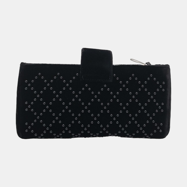 Quilted Velvet Black