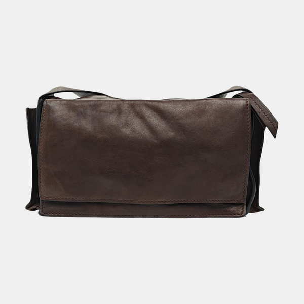 Lambskin Shoulder Bag Brown