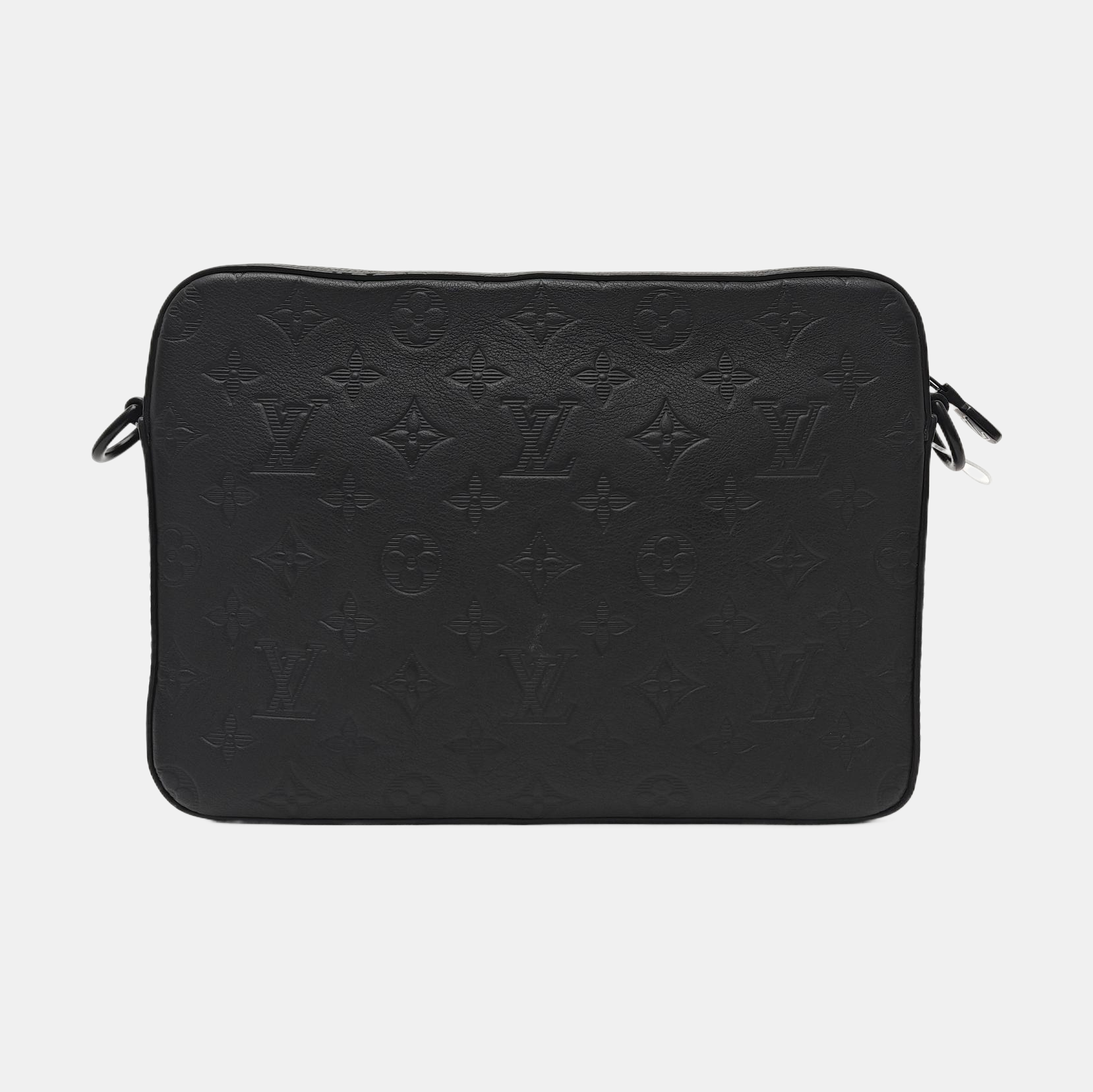 TRIO Monogram Calfskin Black