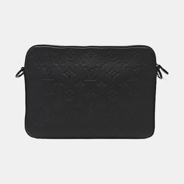 TRIO Monogram Calfskin Black