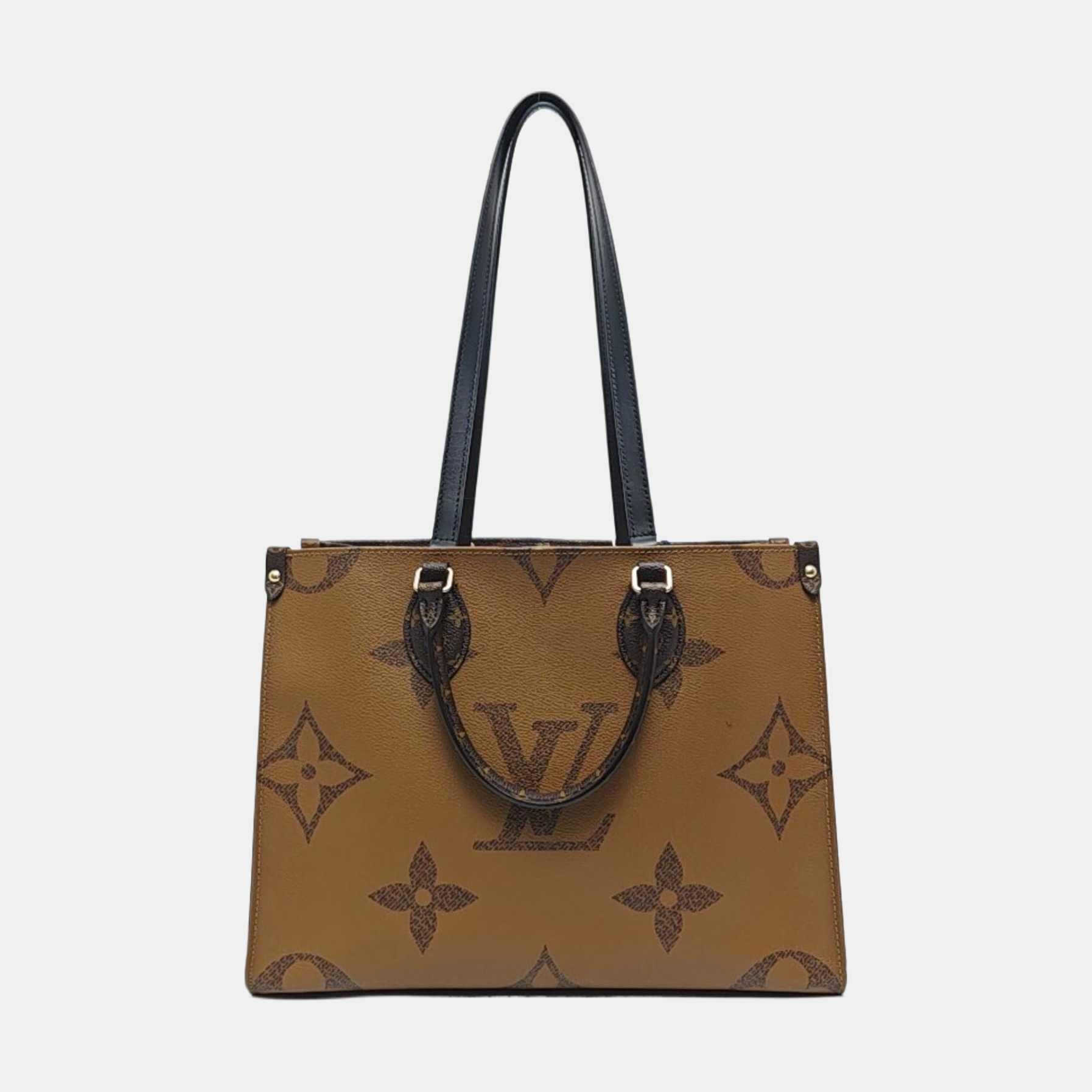 ONTHEGO MM Monogram Coated Canvas Brown