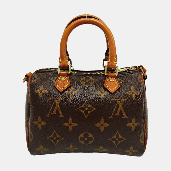 SPEEDY Nano Monogram Coated Canvas Brown