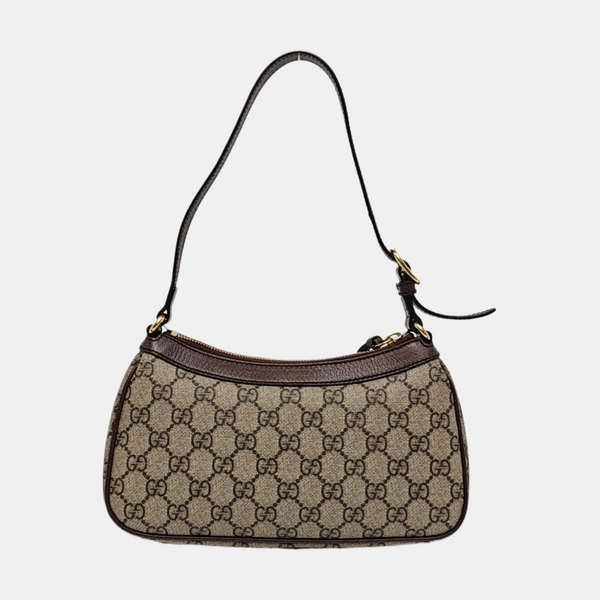 Ophidia Small Monogram Coated Canvas Brown